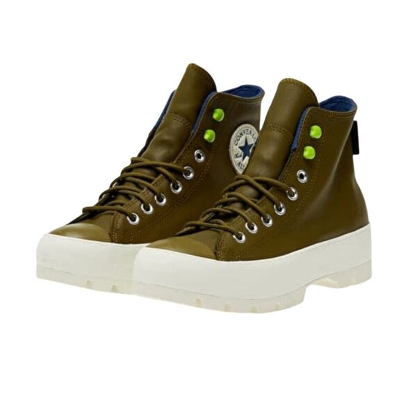 Converse CTAS Moss Olive Gortex Lug Sole Leather Sneakers Size 7.5 568764C - Picture 9 of 15